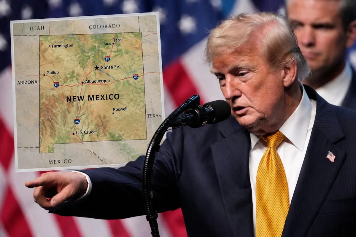 Trump propone renombrar Nuevo México como Nueva América y comparte el mapa